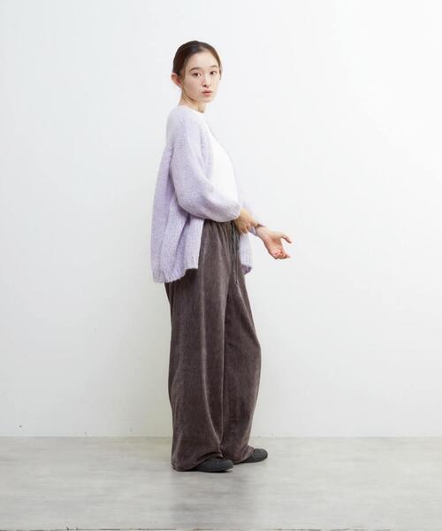 Lourmarin（ルールマラン）の「《別注》【TRICOTS JEAN MARC/トリコット・ジーン・ マルク】モヘアニットカーディガン（カーディガン/ボレロ・レディース・グレイッシュベージュ/ライトグレー/ラベンダー・FREE）」の10枚目の写真