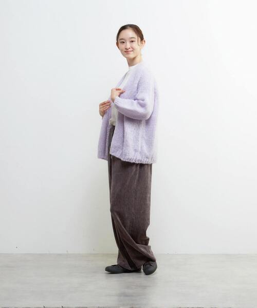 Lourmarin（ルールマラン）の「《別注》【TRICOTS JEAN MARC/トリコット・ジーン・ マルク】モヘアニットカーディガン（カーディガン/ボレロ・レディース・グレイッシュベージュ/ライトグレー/ラベンダー・FREE）」の12枚目の写真