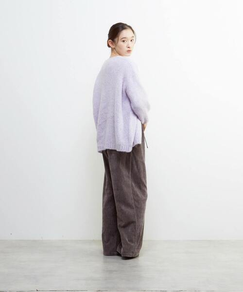 Lourmarin（ルールマラン）の「《別注》【TRICOTS JEAN MARC/トリコット・ジーン・ マルク】モヘアニットカーディガン（カーディガン/ボレロ・レディース・グレイッシュベージュ/ライトグレー/ラベンダー・FREE）」の15枚目の写真