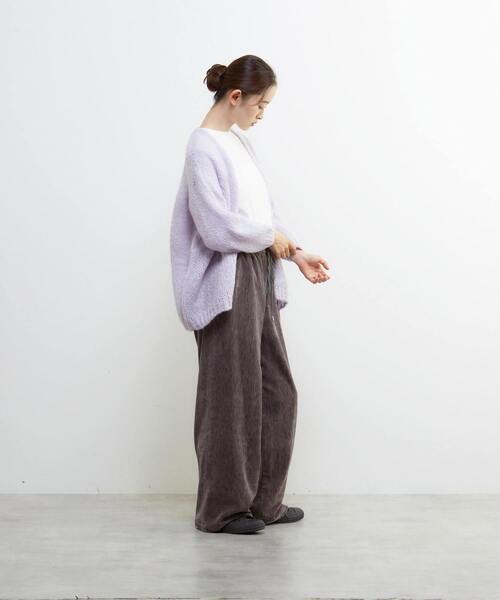 Lourmarin（ルールマラン）の「《別注》【TRICOTS JEAN MARC/トリコット・ジーン・ マルク】モヘアニットカーディガン（カーディガン/ボレロ・レディース・グレイッシュベージュ/ライトグレー/ラベンダー・FREE）」の16枚目の写真