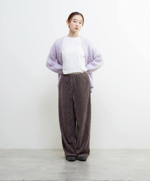 Lourmarin（ルールマラン）の「《別注》【TRICOTS JEAN MARC/トリコット・ジーン・ マルク】モヘアニットカーディガン（カーディガン/ボレロ・レディース・グレイッシュベージュ/ライトグレー/ラベンダー・FREE）」の17枚目の写真