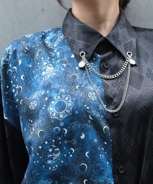 REZEN 陰陽師×占星配色シャツ(京紫) 陰陽師×占星配色シャツ（シャツ/ブラウス）｜REZEN（リゼン）の