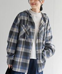 フードビックチェックシャツ