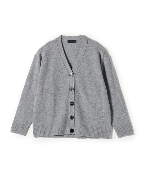 SHIPS Colors(シップス カラーズ)の「SHIPS Colors:〈手洗い可能〉CASHMILE(R) Vネック カーディガン(カーディガン/ボレロ・レディース・ライトグレー/オフホワイト/グリーン/クリーム・ONE SIZE)」の2枚目の写真