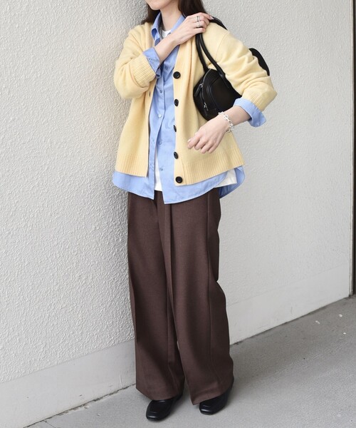 SHIPS Colors(シップス カラーズ)の「SHIPS Colors:〈手洗い可能〉CASHMILE(R) Vネック カーディガン(カーディガン/ボレロ・レディース・ライトグレー/オフホワイト/グリーン/クリーム・ONE SIZE)」の18枚目の写真