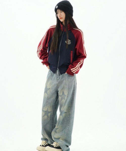 mushwear(マッシュウェア)の「ライントラックジャケット(ジャージ・メンズ・ホワイト/ブルー・SMALL/MEDIUM/LARGE)」の4枚目の写真