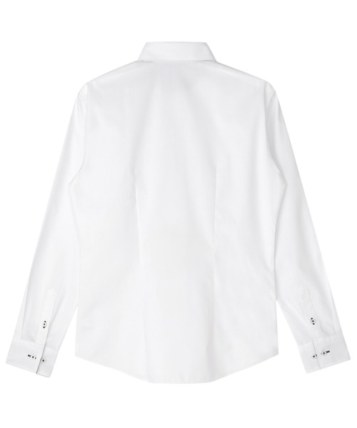 TOKYO SHIRTS(トウキョウシャツ)の「【透け防止】 形態安定ノンアイロン レギュラー 長袖ビジネスワイシャツ(ビジネスシャツ・レディース・ホワイト・LL/S/M/L/XL)」の2枚目の写真