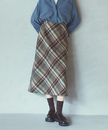 STRAWBERRY-FIELDS | ランドチェック_ビックチェックスカート(スカート)