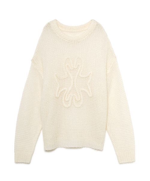 SORIN（ソリン　）の「SWAN Hand Stitch Sweater/スワンハンドステッチセーター（ニット/セーター・レディース・オフホワイト/ダークグレー/オレンジ・38）」の16枚目の写真