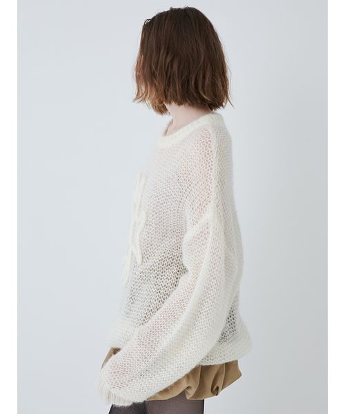 SORIN（ソリン　）の「SWAN Hand Stitch Sweater/スワンハンドステッチセーター（ニット/セーター・レディース・オフホワイト/ダークグレー/オレンジ・38）」の19枚目の写真