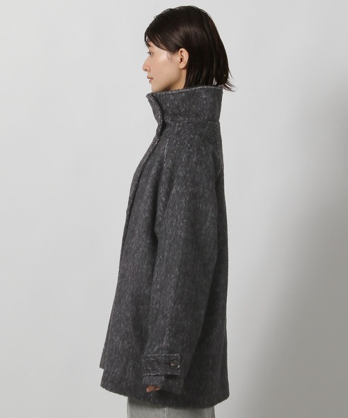 LAKOLE（ラコレ）の「シャギースタンドミドルコート / 496598（ステンカラーコート・レディース・ブラック/グレー/クリーム・FREE）」の13枚目の写真