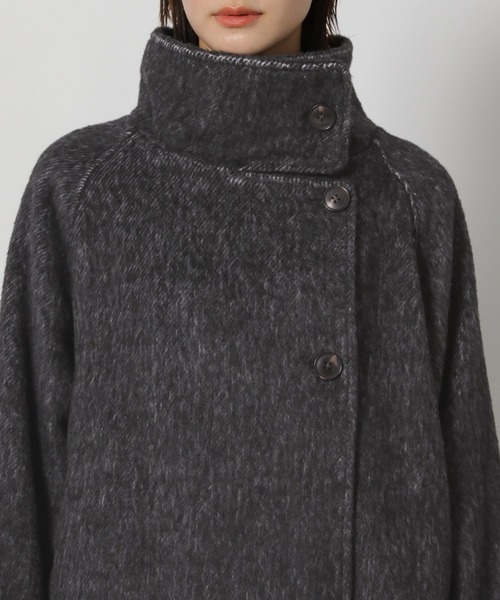 LAKOLE（ラコレ）の「シャギースタンドミドルコート / 496598（ステンカラーコート・レディース・ブラック/グレー/クリーム・FREE）」の16枚目の写真
