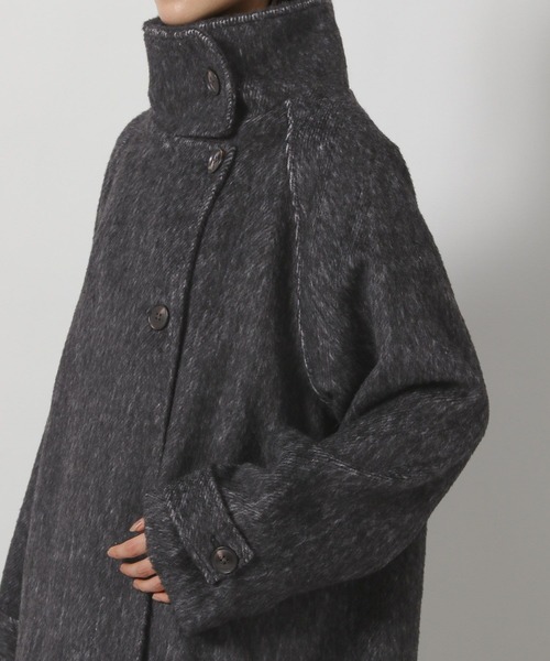 LAKOLE（ラコレ）の「シャギースタンドミドルコート / 496598（ステンカラーコート・レディース・ブラック/グレー/クリーム・FREE）」の17枚目の写真