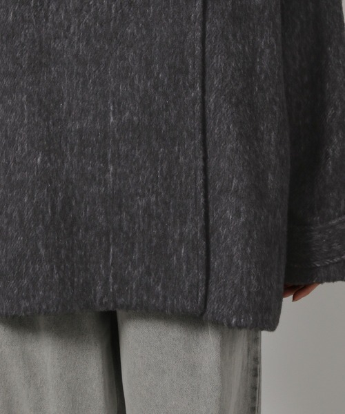 LAKOLE（ラコレ）の「シャギースタンドミドルコート / 496598（ステンカラーコート・レディース・ブラック/グレー/クリーム・FREE）」の19枚目の写真