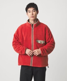 赤と白のジップアップジャケット Onitsuka Tiger ジップアップジャケット 赤白