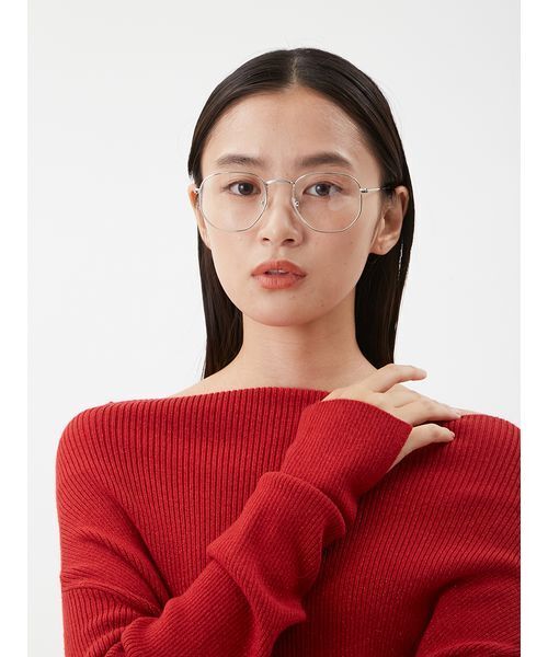 Mila Owen（ミラオーウェン）の「メタルスリムフレームダテメガネ（メガネ・レディース・ゴールド/シルバー・F）」の10枚目の写真