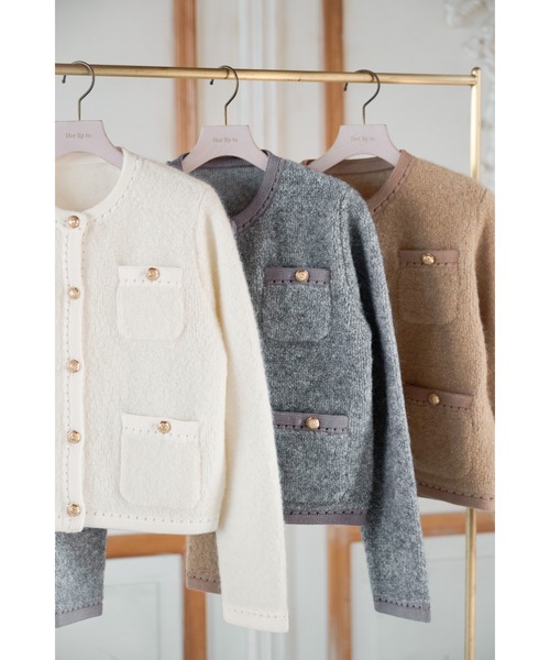 Clarimond Bouncy Knit Jacket（カーディガン/ボレロ）｜Her lip to