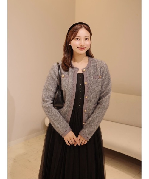 Clarimond Bouncy Knit Jacket（カーディガン/ボレロ）｜Her lip to