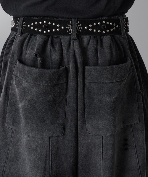 kutir（クティール）の「STUDS FAUX SUEDE DESIGN BELT／スタッズフェイクスエードデザインベルト（ベルト・メンズ・ブラック・FREE）」の15枚目の写真