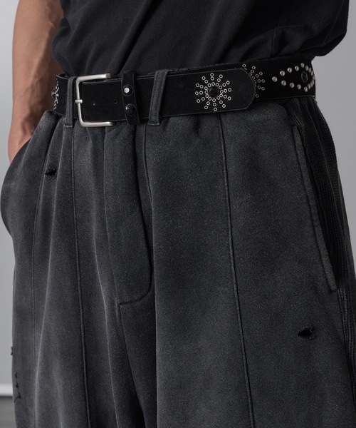 kutir（クティール）の「STUDS FAUX SUEDE DESIGN BELT／スタッズフェイクスエードデザインベルト（ベルト・メンズ・ブラック・FREE）」の17枚目の写真