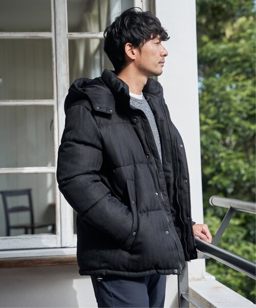 ikka（イッカ）の「【親子コーデ】sorona(R)ツイードライクブルゾン（ダウンジャケット/コート・メンズ・ブラウン/ベージュ/グレー系その他/ブラック・M/L/XL/S）」の6枚目の写真