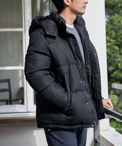 ikka（イッカ）の「sorona(R)ツイードライクブルゾン（ダウン