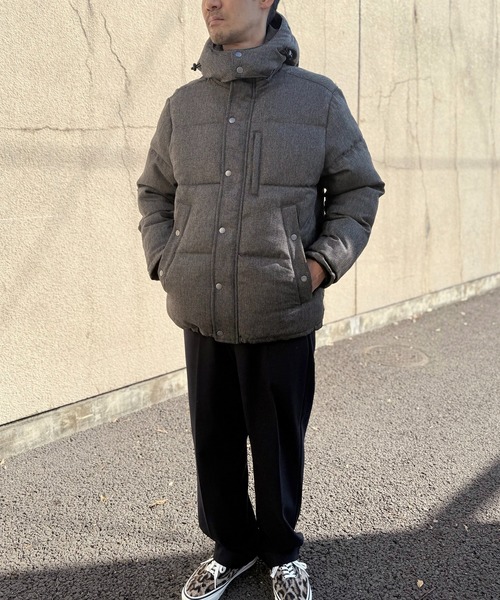 ikka（イッカ）の「【親子コーデ】sorona(R)ツイードライクブルゾン（ダウンジャケット/コート・メンズ・ブラウン/ベージュ/グレー系その他/ブラック・M/L/XL/S）」の16枚目の写真