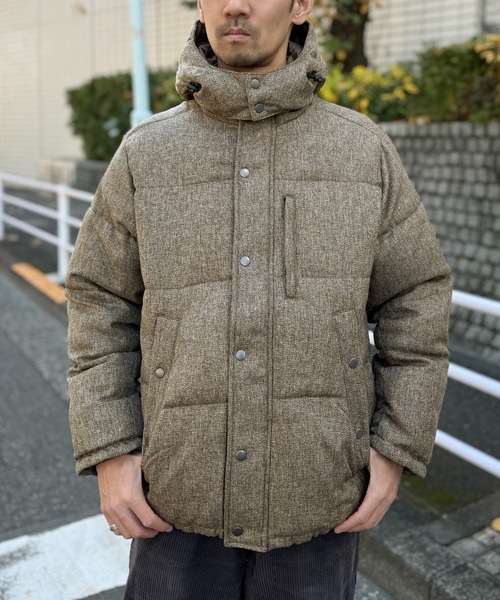 ikka（イッカ）の「【親子コーデ】sorona(R)ツイードライクブルゾン（ダウンジャケット/コート・メンズ・ブラウン/ベージュ/グレー系その他/ブラック・M/L/XL/S）」の10枚目の写真