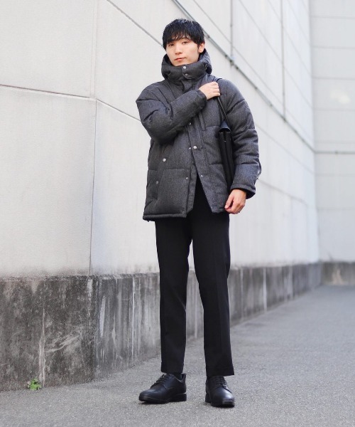 ikka（イッカ）の「【親子コーデ】sorona(R)ツイードライクブルゾン（ダウンジャケット/コート・メンズ・ブラウン/ベージュ/グレー系その他/ブラック・M/L/XL/S）」の21枚目の写真