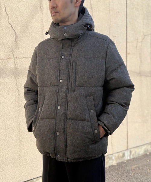 ikka（イッカ）の「【親子コーデ】sorona(R)ツイードライクブルゾン（ダウンジャケット/コート・メンズ・ブラウン/ベージュ/グレー系その他/ブラック・M/L/XL/S）」の17枚目の写真