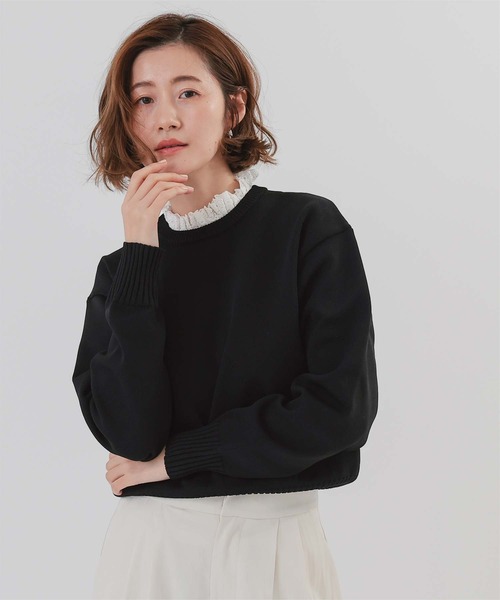 新品 マークアンドロナ 襟付き ニット 切替 プルオーバー ジャケット 48 新品 マークアンドロナ 襟付き ニット 切替 プルオーバー ジャケット