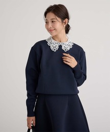 ニット/セーター（ブルー・ネイビー/青色系・ワンポイント