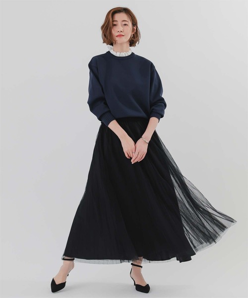 UR'S(ユアーズ)の「襟付きニットプルオーバー(ニット/セーター・レディース・ブルー系その他/ネイビー/ホワイト系その他/アイボリー/ブラック/ブラック系その他・M/L/S)」の18枚目の写真