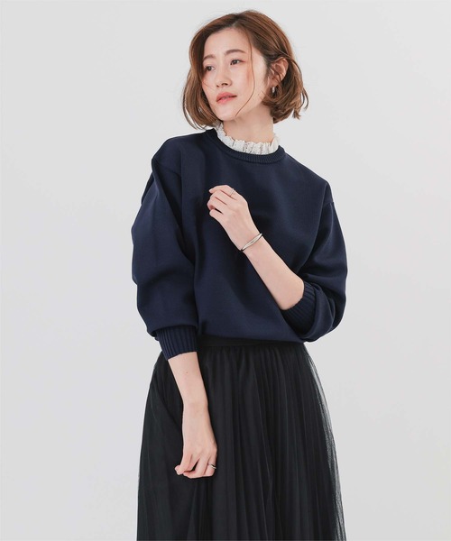 UR'S(ユアーズ)の「襟付きニットプルオーバー(ニット/セーター・レディース・ブルー系その他/ネイビー/ホワイト系その他/アイボリー/ブラック/ブラック系その他・M/L/S)」の19枚目の写真