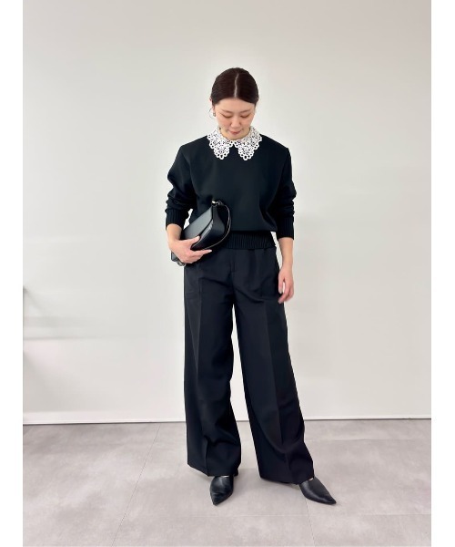 UR'S(ユアーズ)の「襟付きニットプルオーバー(ニット/セーター・レディース・ブルー系その他/ネイビー/ホワイト系その他/アイボリー/ブラック/ブラック系その他・M/L/S)」の10枚目の写真