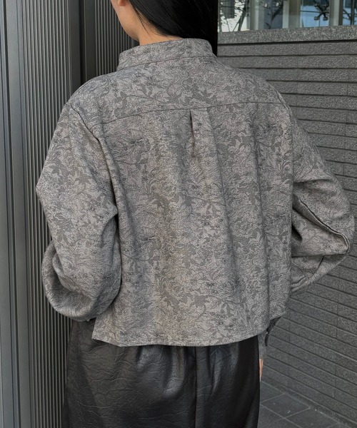 &g'aime(アンジェム)の「【&g'aime 】花柄ショートSH Floral Short Shirt(シャツ/ブラウス・レディース・ブラック/グレー・FREE)」の19枚目の写真