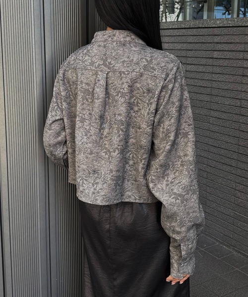 &g'aime(アンジェム)の「【&g'aime 】花柄ショートSH Floral Short Shirt(シャツ/ブラウス・レディース・ブラック/グレー・FREE)」の20枚目の写真