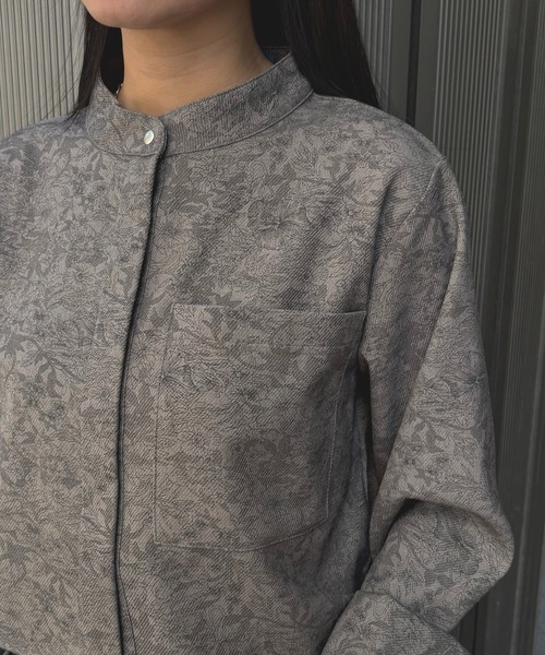 &g'aime(アンジェム)の「【&g'aime 】花柄ショートSH Floral Short Shirt(シャツ/ブラウス・レディース・ブラック/グレー・FREE)」の16枚目の写真