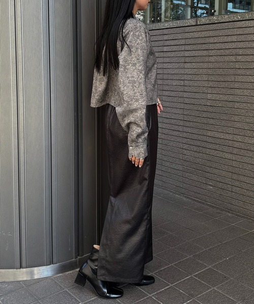 &g'aime(アンジェム)の「【&g'aime 】花柄ショートSH Floral Short Shirt(シャツ/ブラウス・レディース・ブラック/グレー・FREE)」の22枚目の写真