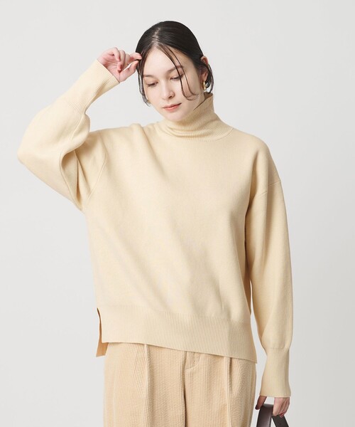 ミラノリブ タートルネック ニットプルオーバー ウォッシャブル