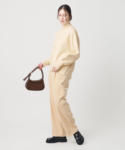 ミラノリブ タートルネック ニットプルオーバー ウォッシャブル　ダークグレー BEAUTY＆YOUTH UNITED ARROWS ニット セーター ミラノリブ