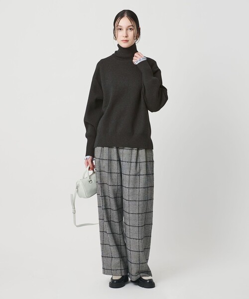 ミラノリブ タートルネック ニットプルオーバー ウォッシャブル