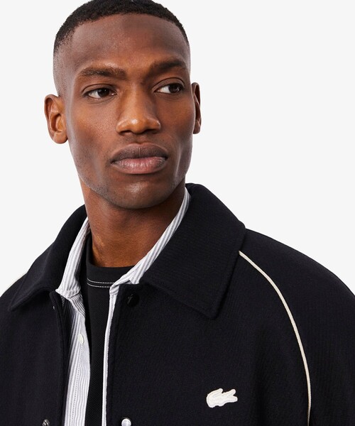 LACOSTE(ラコステ)の「キルティング中綿 バッジアクセントウールバーシティジャケット(ブルゾン・メンズ・ブラック・50/52/46/48)」の9枚目の写真