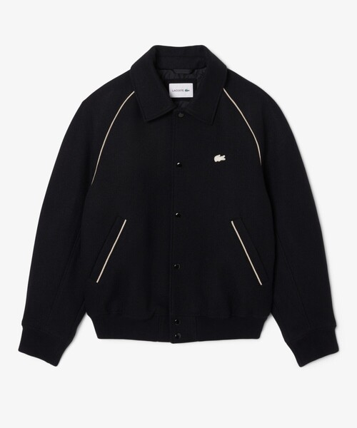 LACOSTE(ラコステ)の「キルティング中綿 バッジアクセントウールバーシティジャケット(ブルゾン・メンズ・ブラック・50/52/46/48)」の5枚目の写真