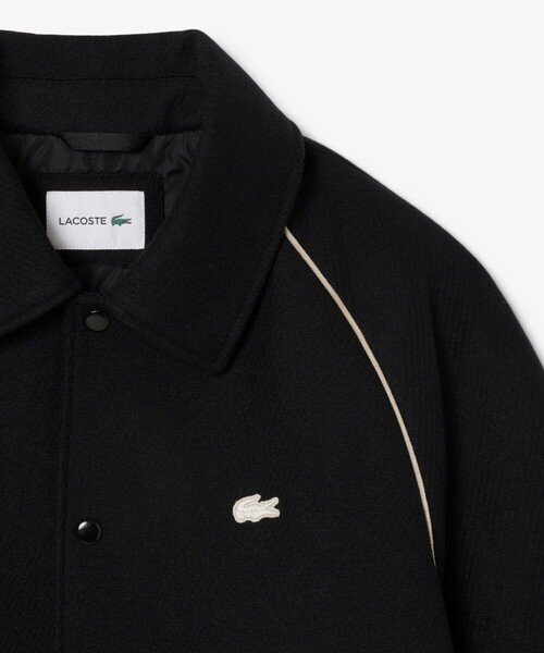 LACOSTE(ラコステ)の「キルティング中綿 バッジアクセントウールバーシティジャケット(ブルゾン・メンズ・ブラック・50/52/46/48)」の7枚目の写真