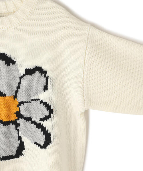 DANKE SCHON(ダンケシェーン)の「【WEB&DEPOT限定】DankeSchon/ダンケシェーン/1.5GG FLOWER KNIT(ニット/セーター・メンズ・ブラック/ホワイト系2/レッド・L/M/XL)」の8枚目の写真