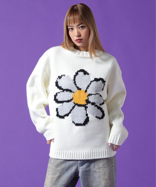 DANKE SCHON(ダンケシェーン)の「【WEB&DEPOT限定】DankeSchon/ダンケシェーン/1.5GG FLOWER KNIT(ニット/セーター・メンズ・ブラック/ホワイト系2/レッド・L/M/XL)」の14枚目の写真