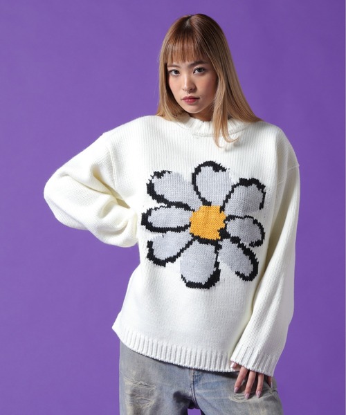 DANKE SCHON(ダンケシェーン)の「【WEB&DEPOT限定】DankeSchon/ダンケシェーン/1.5GG FLOWER KNIT(ニット/セーター・メンズ・ブラック/ホワイト系2/レッド・L/M/XL)」の15枚目の写真