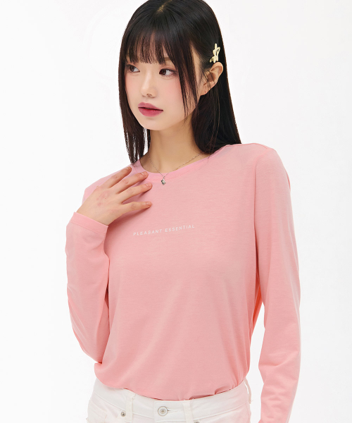 CHASECULT(チェイスカルト)の「レディースレタリング長袖Tシャツ-ピンク(Tシャツ/カットソー・レディース・PINK・90/85/95)」の5枚目の写真