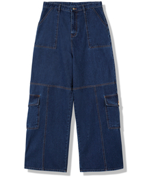 GUBIN（グビン）の「ラインパターンカーゴポケットデニムパンツ（デニムパンツ）」